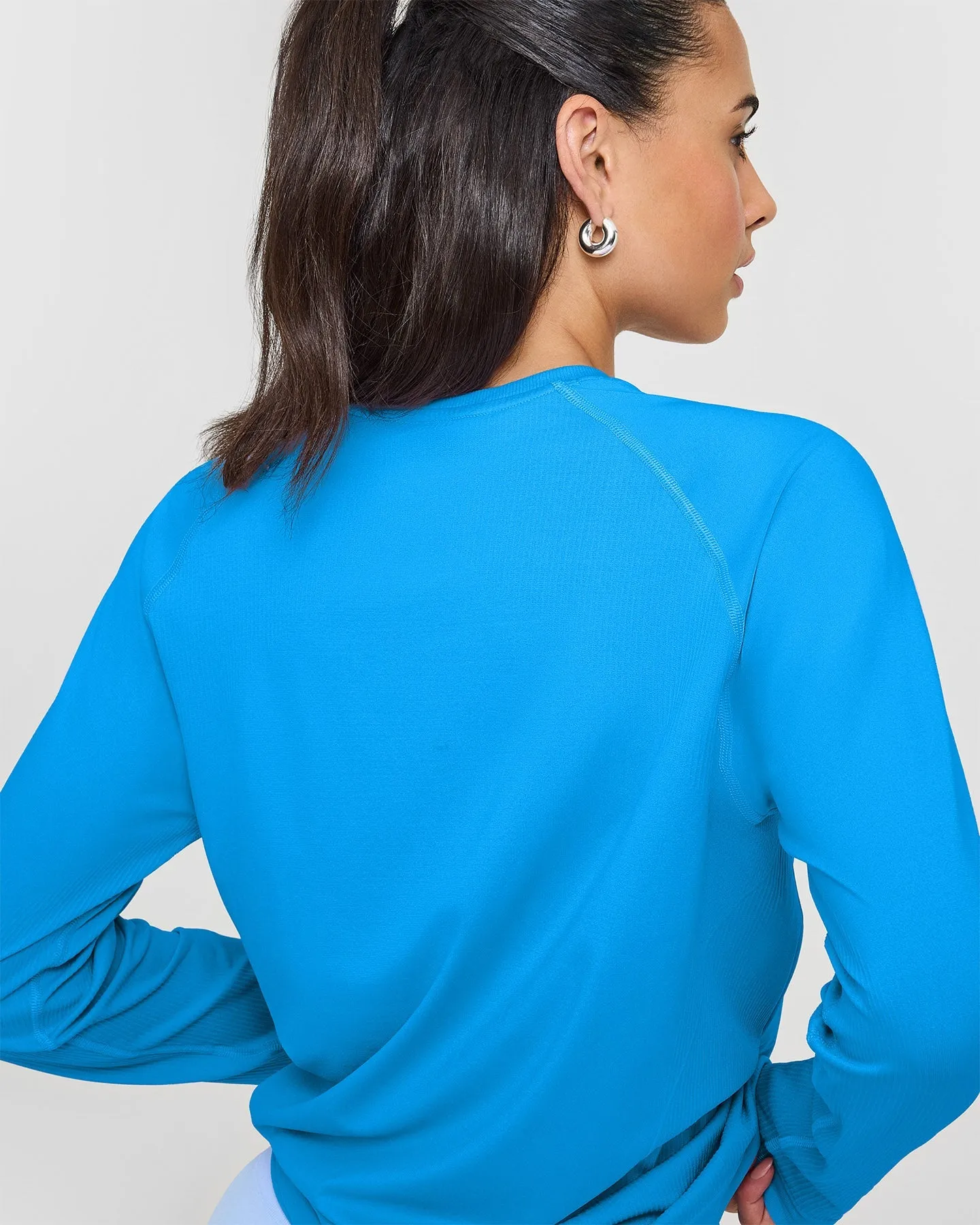 Go To Seamless Loose Long Sleeve Top | Tropical Blue