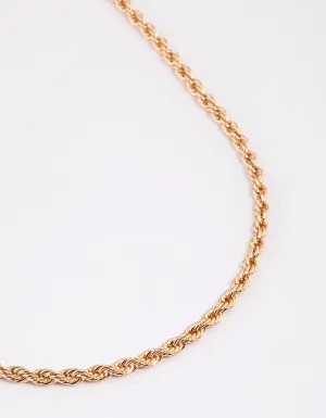 Gold Rope Chain Necklace