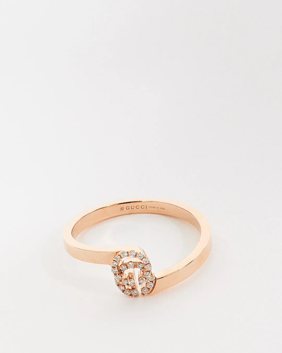 Gucci Rose Gold & Diamond GG Running Diamond Ring - 5