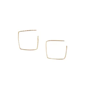 hand hammered square hoops