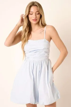 Hazel Blues® |  Mittoshop Ruched Detail Bubble Hem Mini Dress