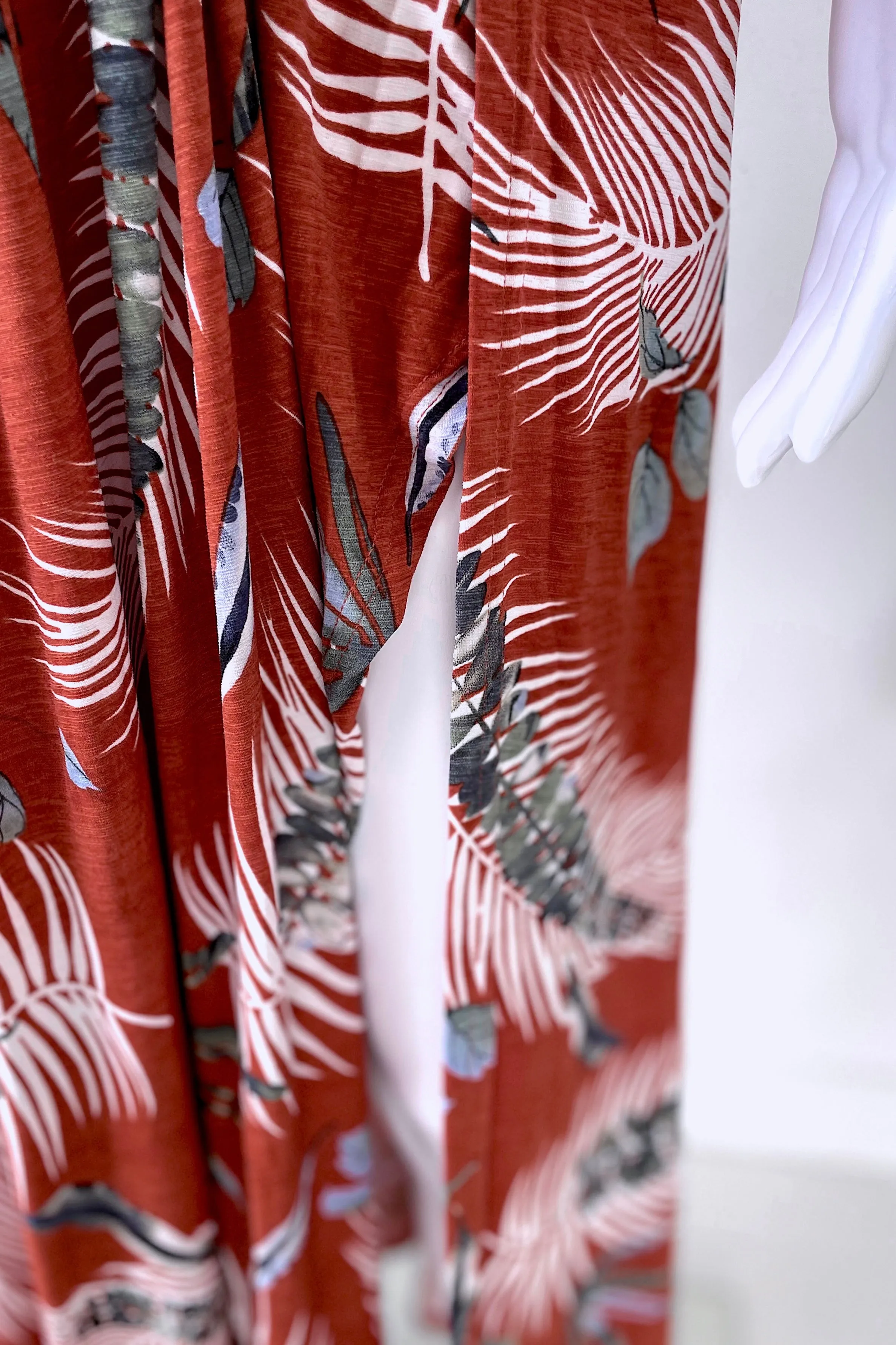 HEAVY TROPICS LEAF MAXI SKIRT IN TIGER