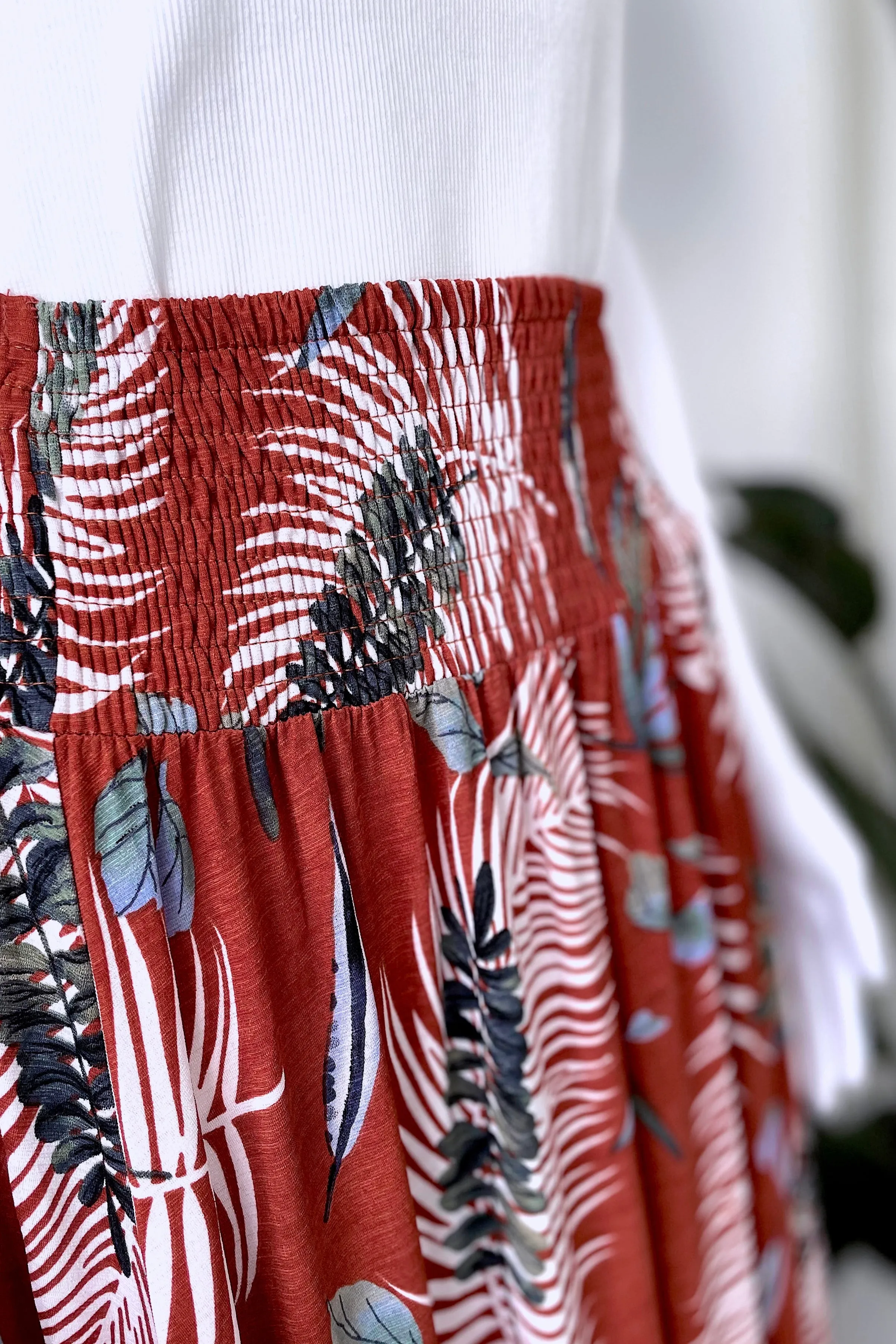 HEAVY TROPICS LEAF MAXI SKIRT IN TIGER