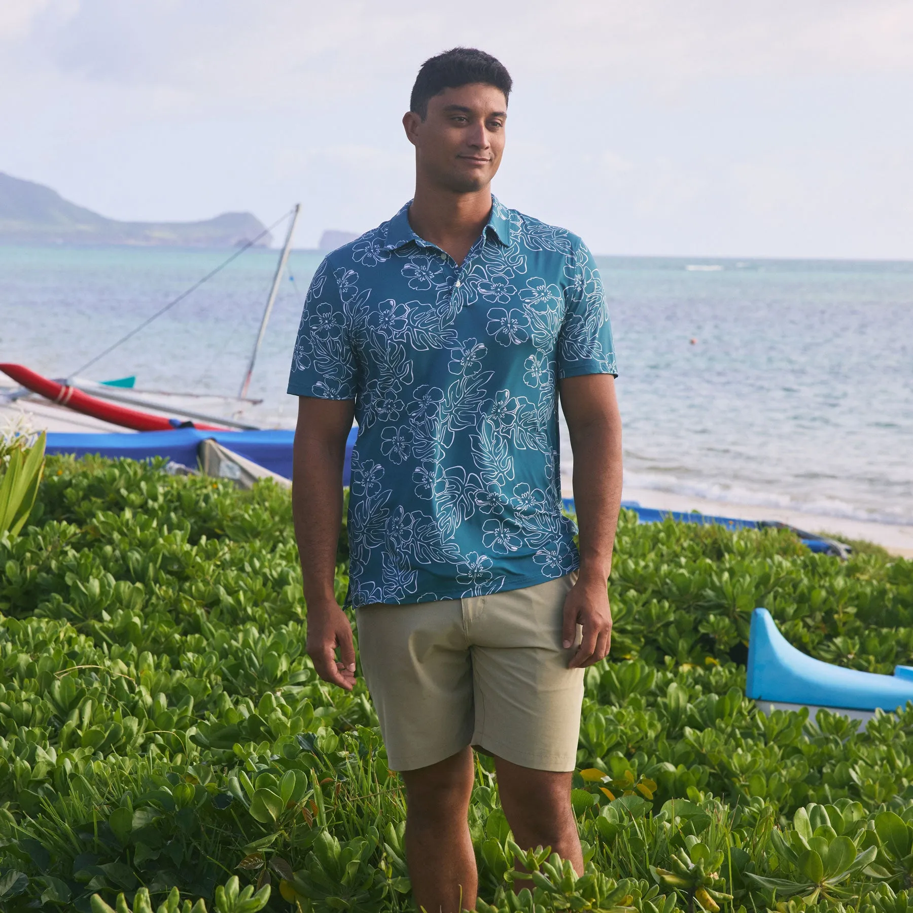 HIBISCUS MONSTERA PERFORMANCE POLO
