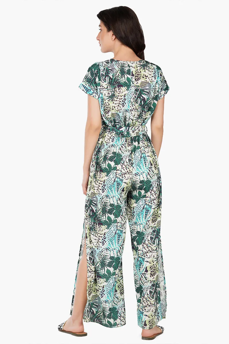 Hidden Cheetah Summer Tropical Jumpsuit