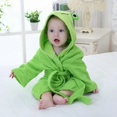 Hooded Animal Baby Bathrobe