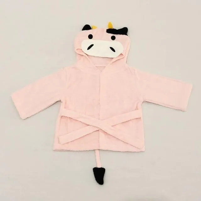 Hooded Animal Baby Bathrobe