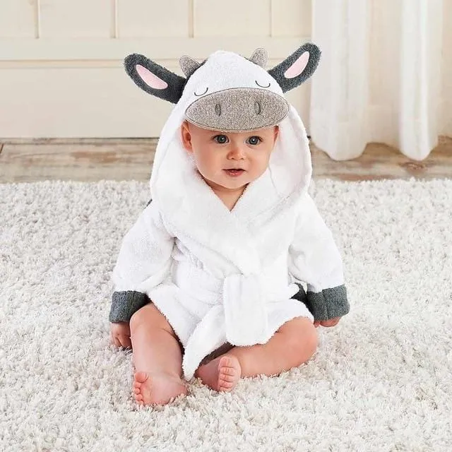 Hooded Animal Baby Bathrobe