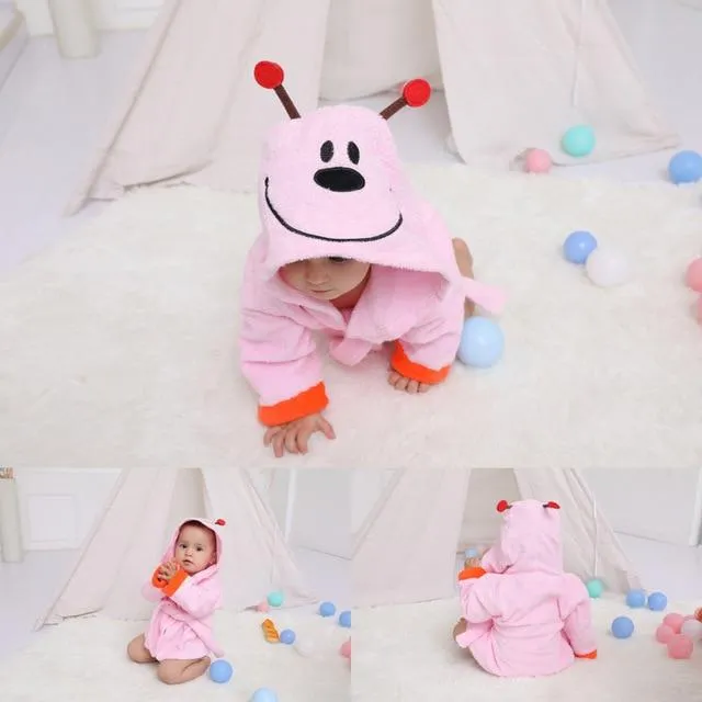 Hooded Animal Baby Bathrobe