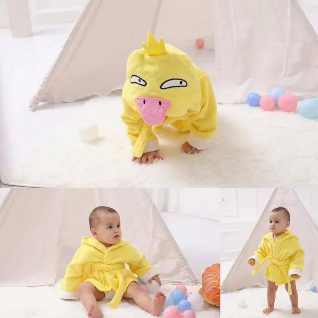 Hooded Animal Baby Bathrobe