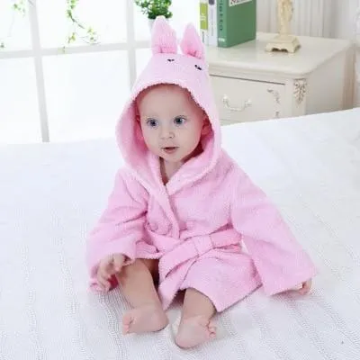 Hooded Animal Baby Bathrobe