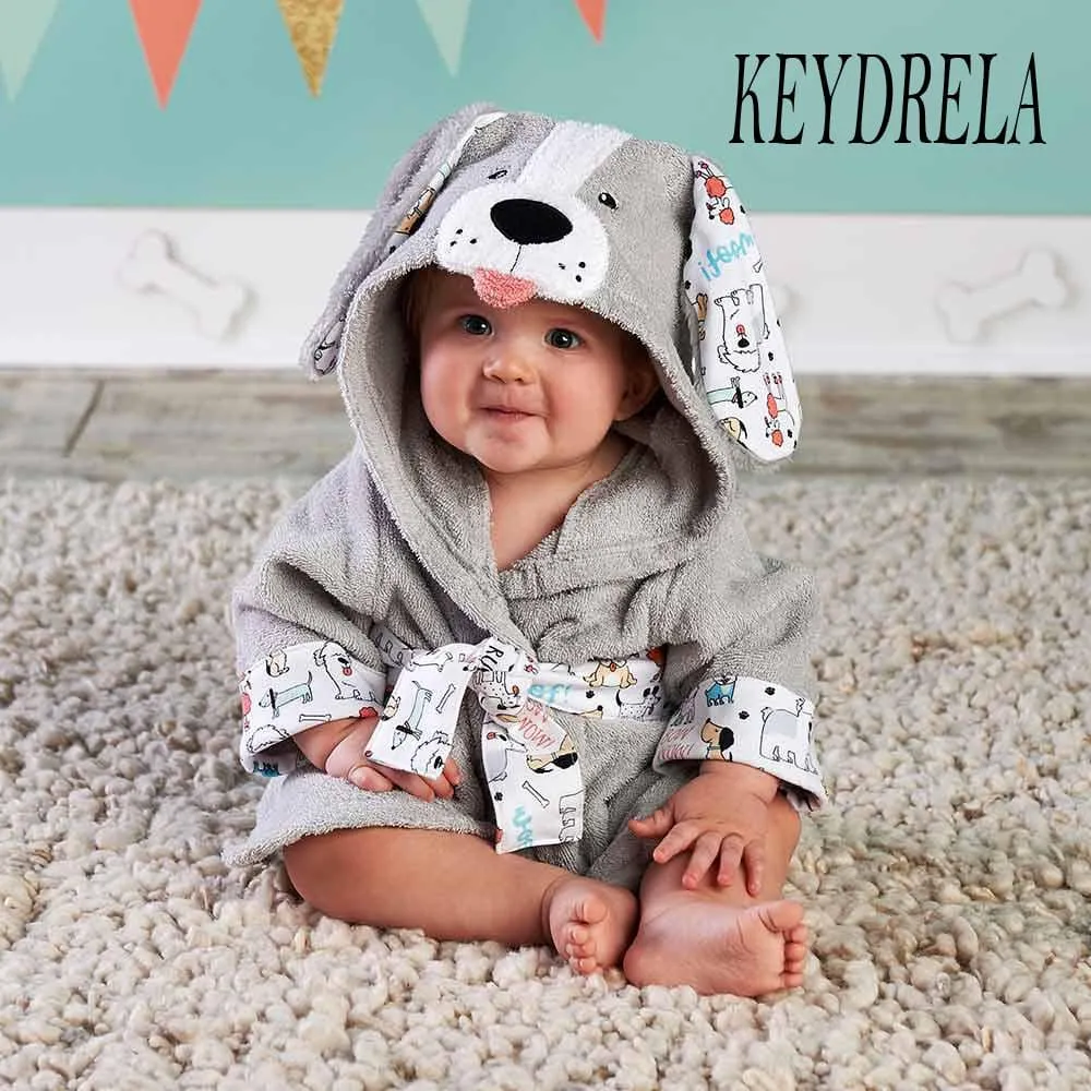 Hooded Animal Baby Bathrobe