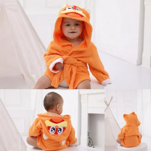 Hooded Animal Baby Bathrobe