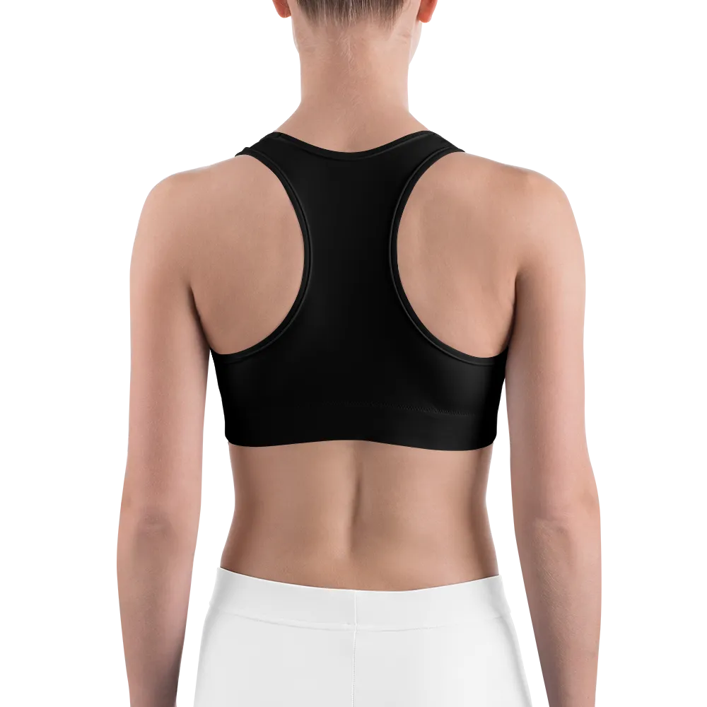 Italia - Italienne - Soutien gorge de Sport noir au blason italien