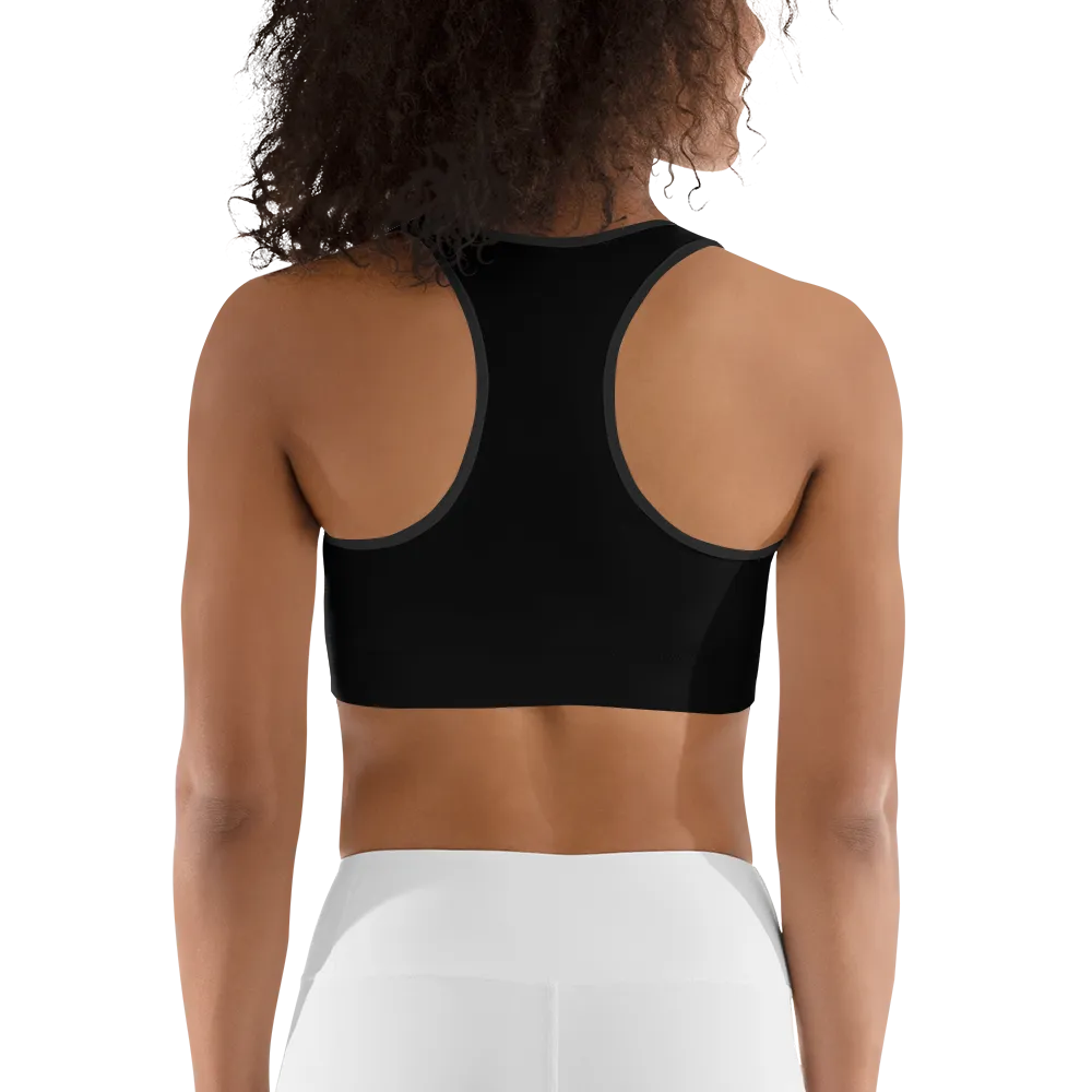 Italia - Italienne - Soutien gorge de Sport noir au blason italien