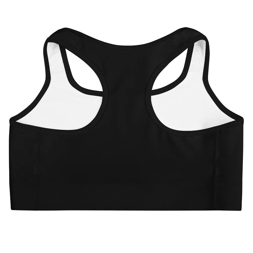 Italia - Italienne - Soutien gorge de Sport noir au blason italien