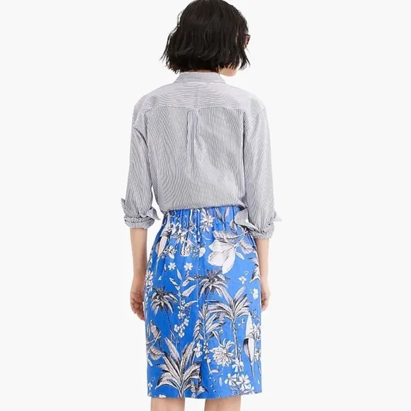 J. Crew Ratti Tropical Toile Linen Skirt