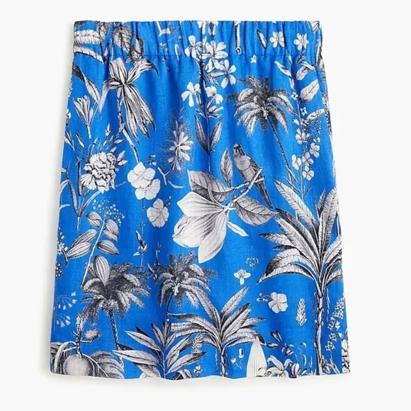 J. Crew Ratti Tropical Toile Linen Skirt