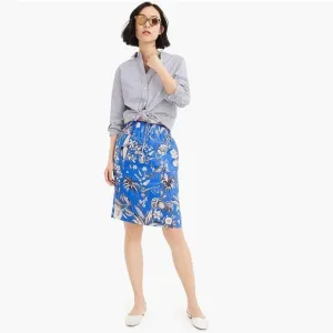 J. Crew Ratti Tropical Toile Linen Skirt