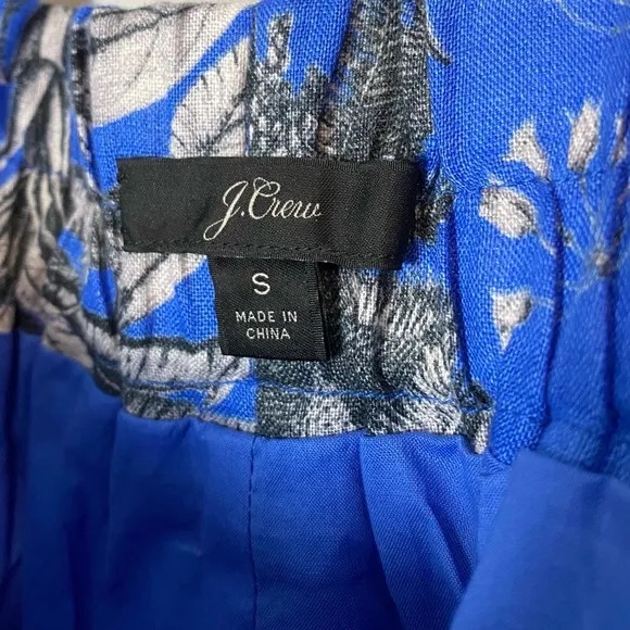 J. Crew Ratti Tropical Toile Linen Skirt