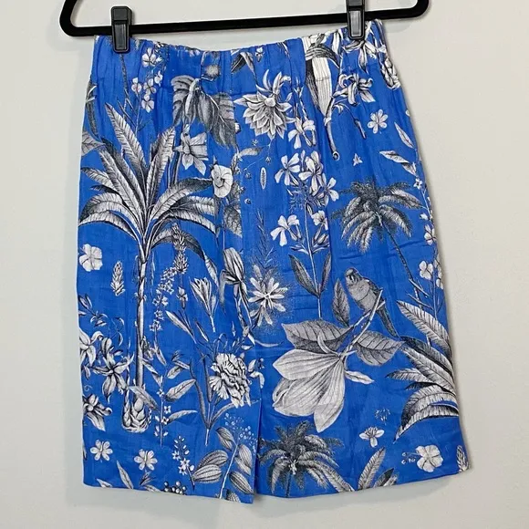 J. Crew Ratti Tropical Toile Linen Skirt