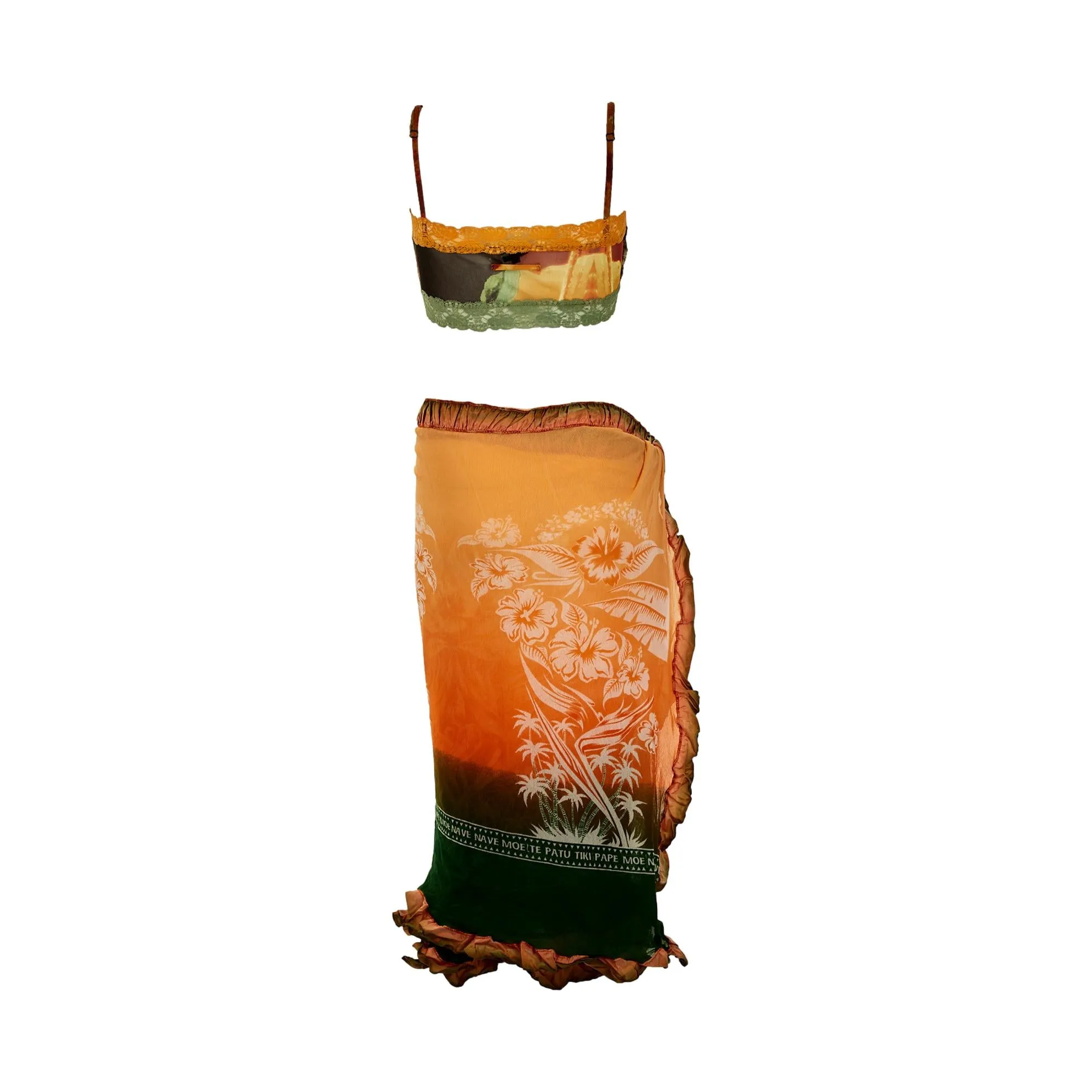 Jean Paul Gaultier Tropical Cropped Wrap Set