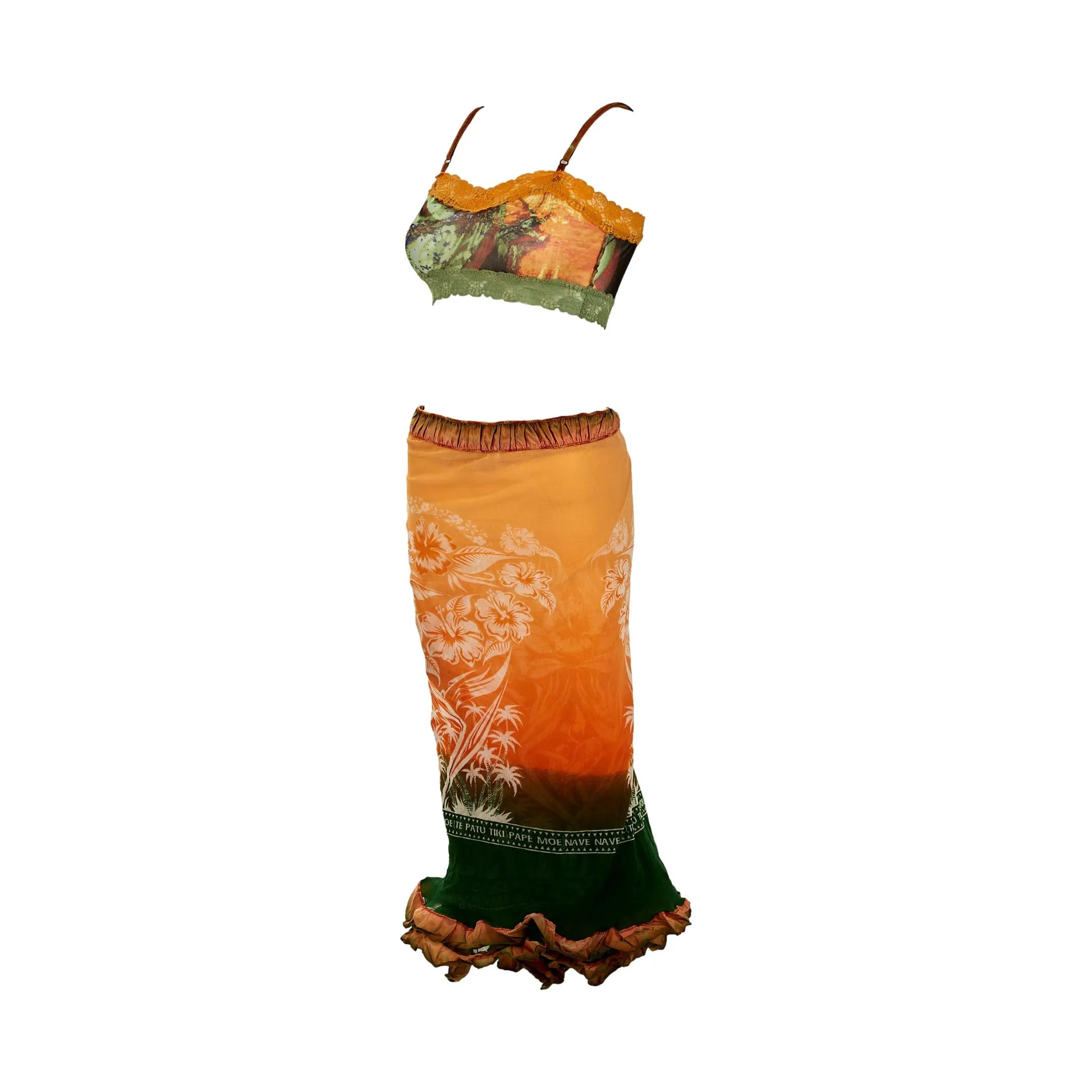 Jean Paul Gaultier Tropical Cropped Wrap Set