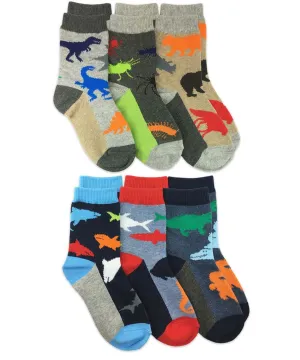 Jefferies Socks Water & Land Animals - 6 Pack