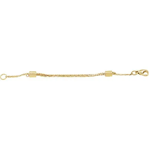 Jewelili Stainless Steel Adjustable Necklace Chain Extender with Lobster Clasp, 2 Extenders