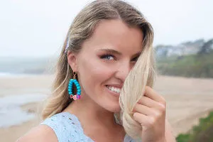 Juicy Blue and Pink Fruit Earrings