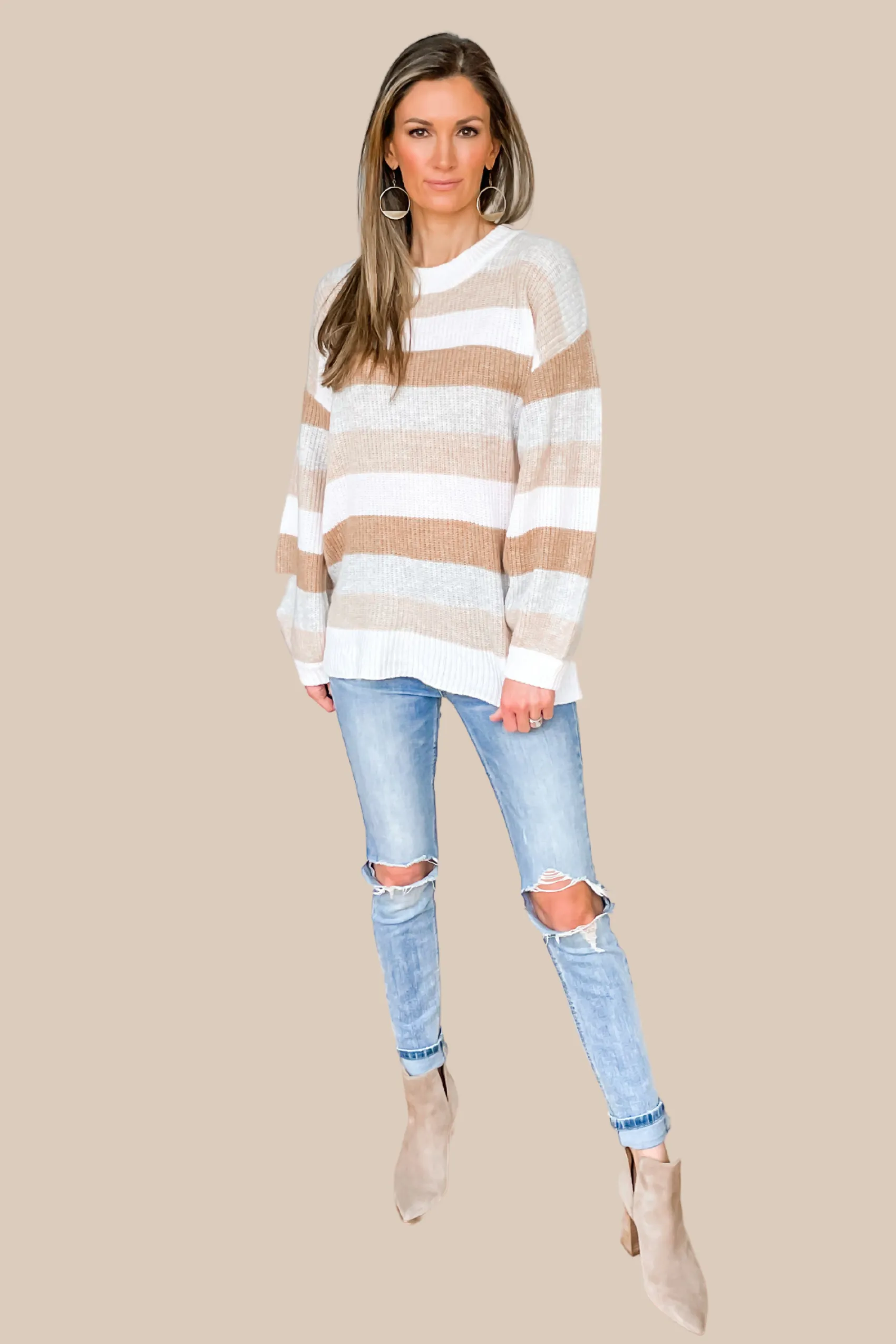 Keep It Simple Striped Sweater - FINAL SALE