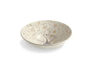 KOHLER K-14223-T9 Mille Fleurs Conical Bell 16-1/4" round vessel bathroom sink, no overflow