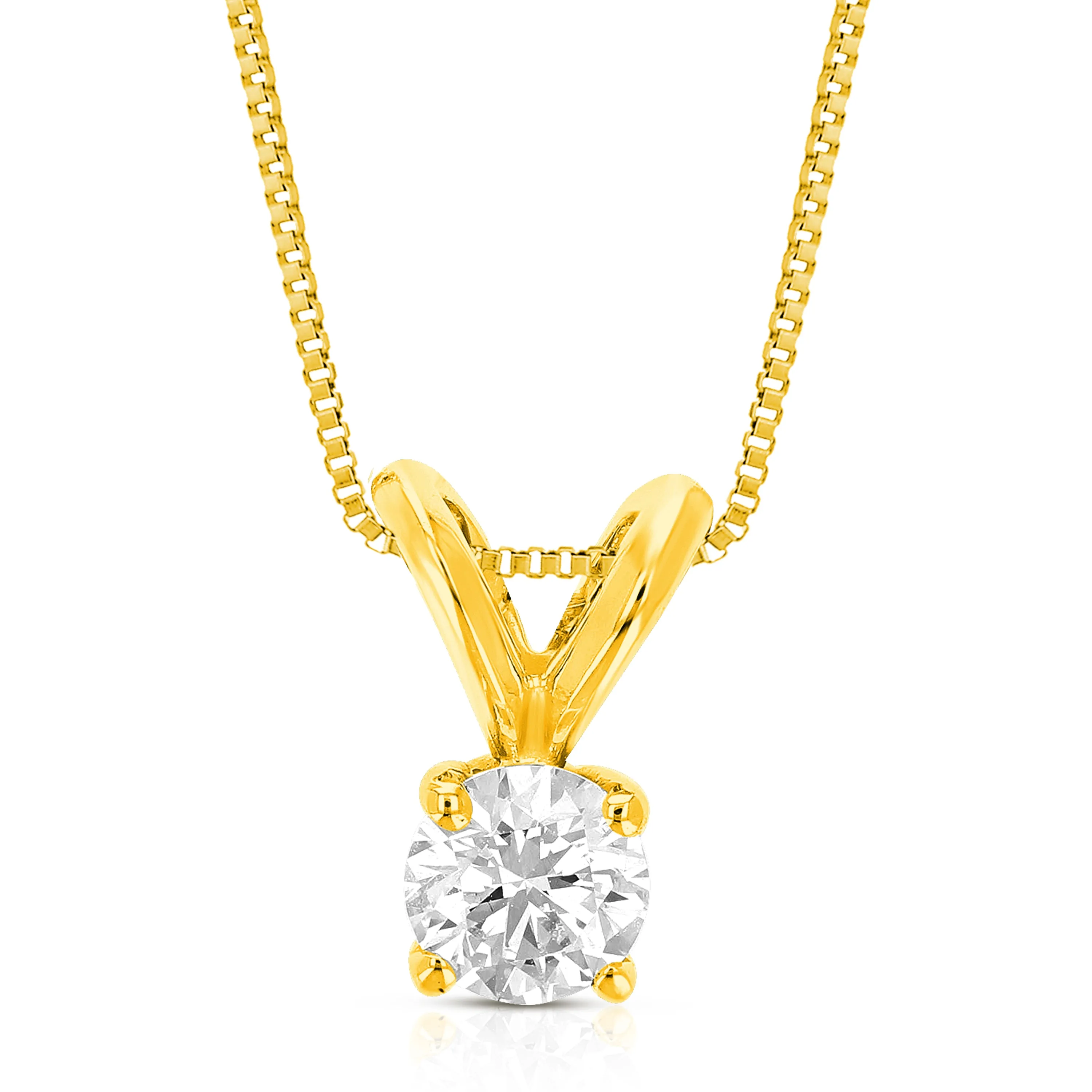 Lab Grown Diamond Pendant Necklace in 14K Gold