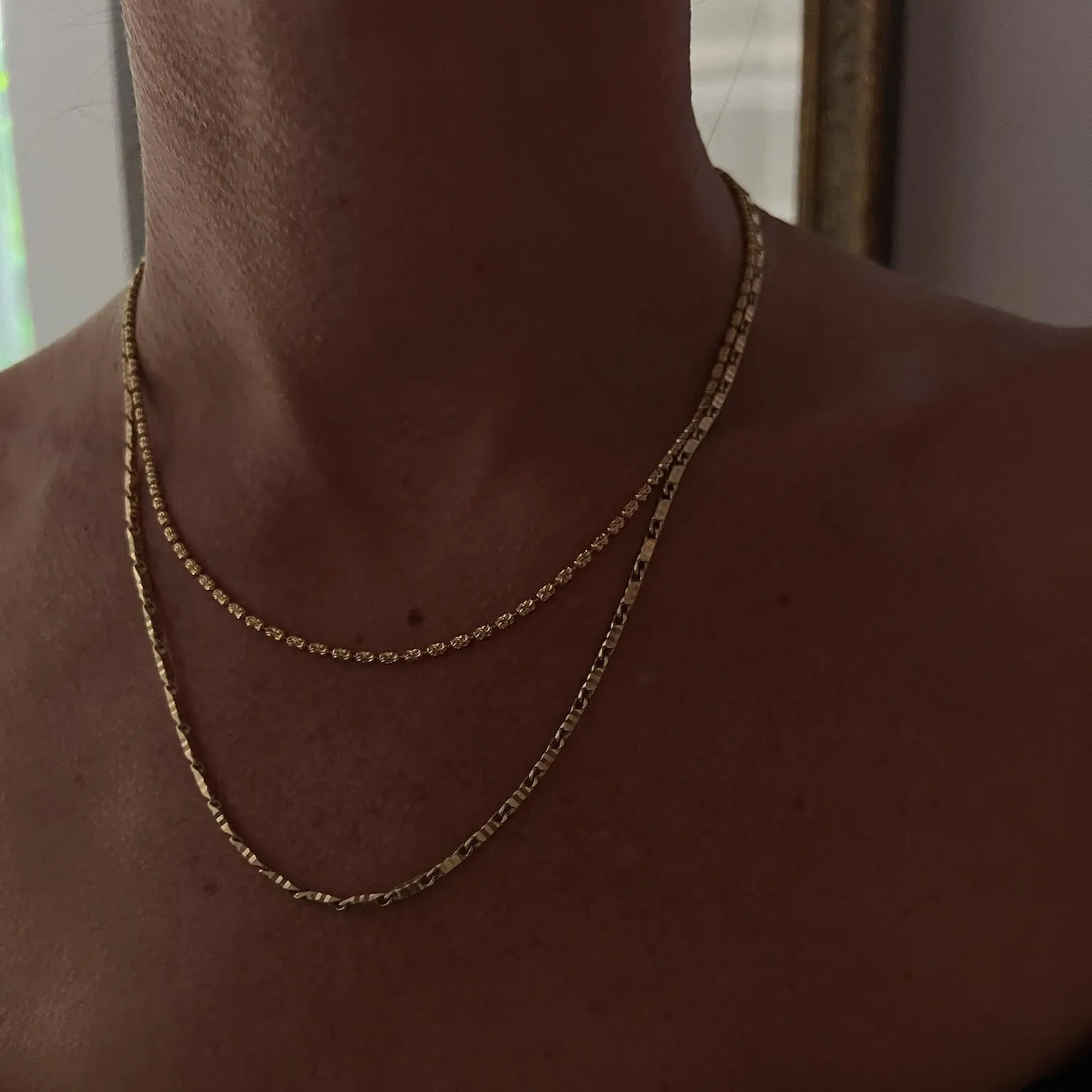 Large Diamond Cut Barrel Chain