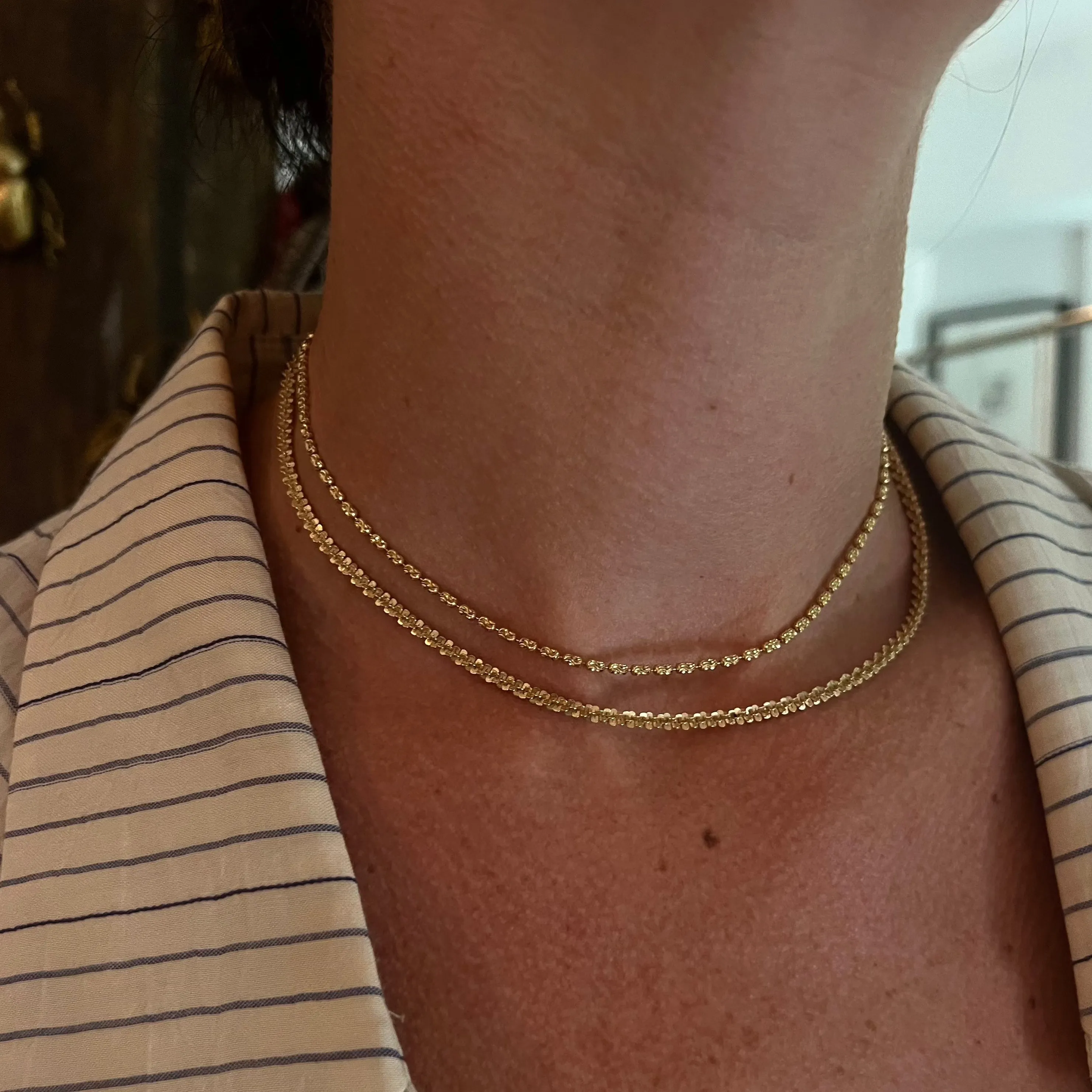 Large Diamond Cut Barrel Chain