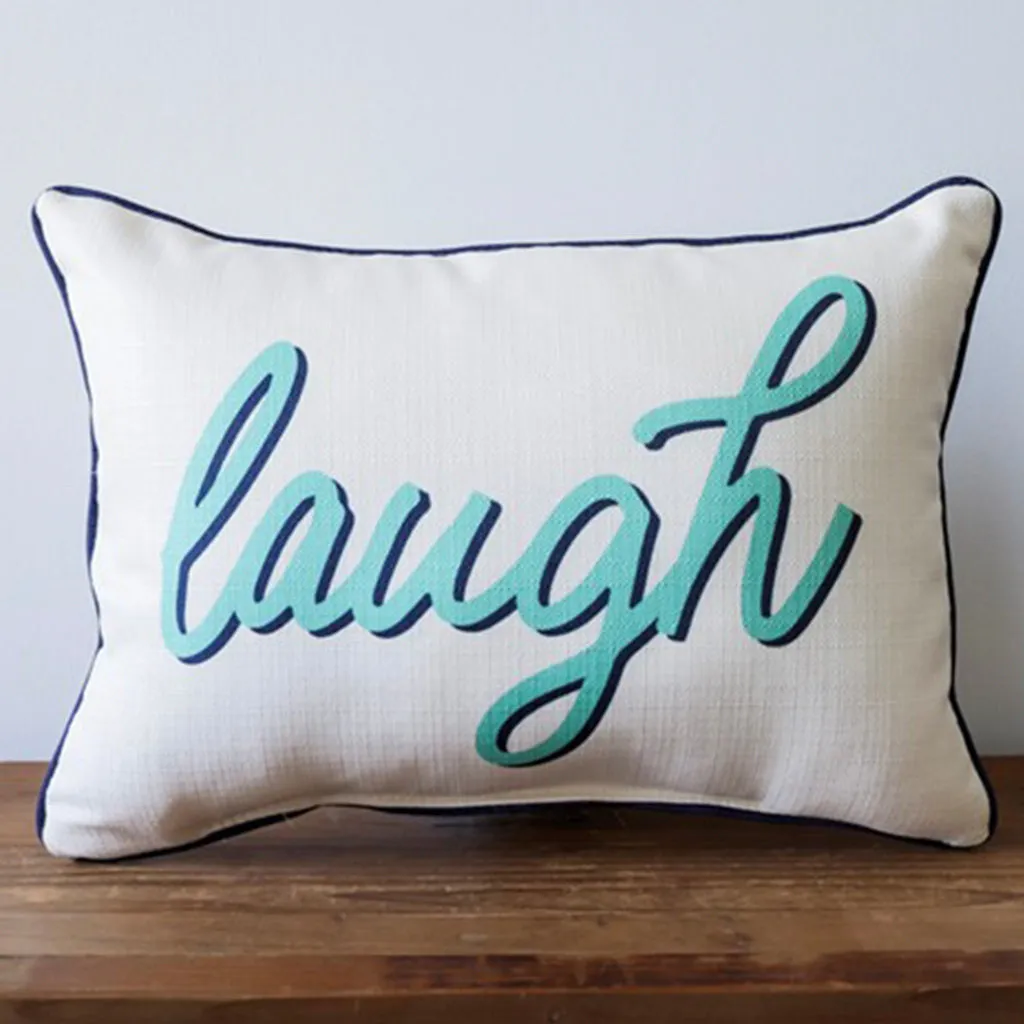 Laugh Color Drop Rectangle Pillow
