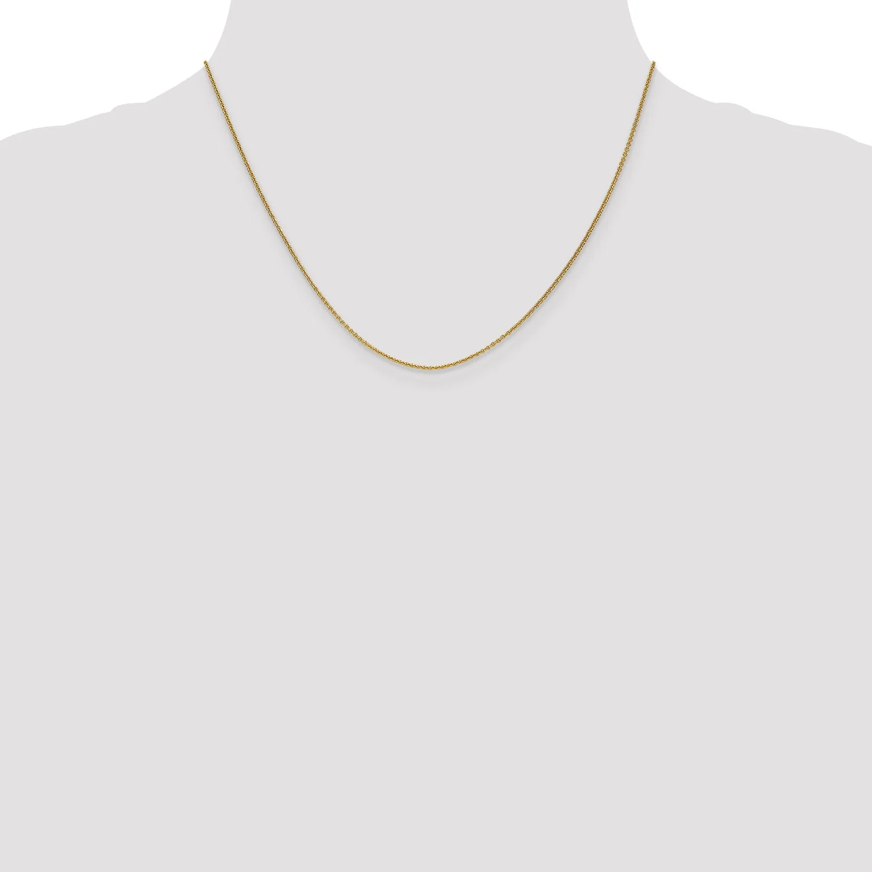 Leslie 14k Yellow Gold 1.1 mm Round Cable Chain