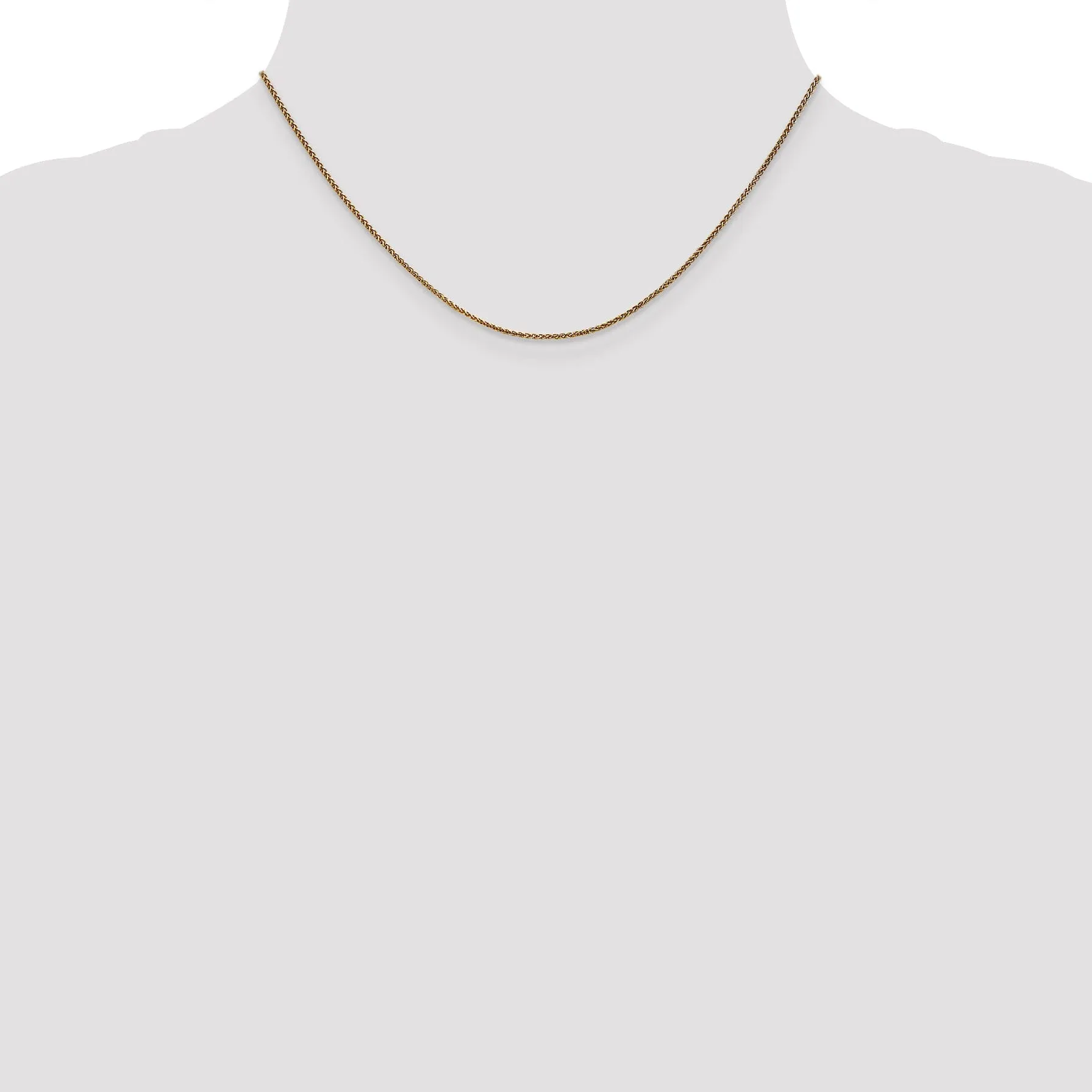 Leslie 14k Yellow Gold 1.2mm D.C Spiga Chain