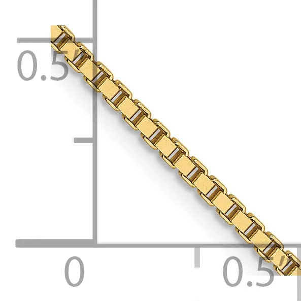 Leslie 14k Yellow Gold 1.3 mm Medium Box Chain