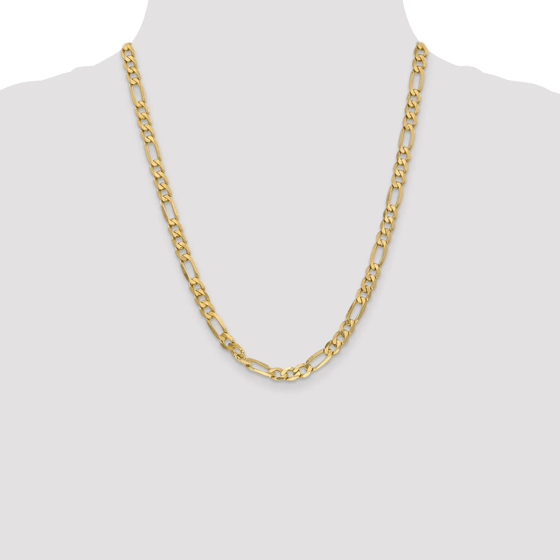 Leslie 14k Yellow Gold 6.25mm Flat Figaro Chain