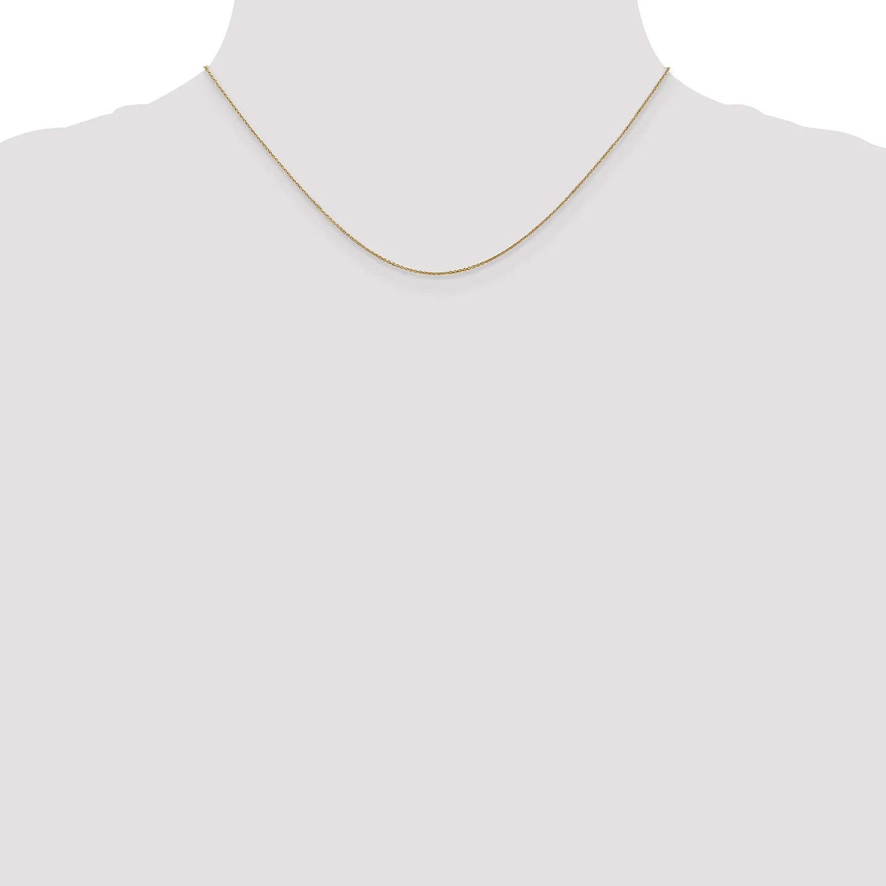 Leslie 14k Yellow Gold .8 mm Round Cable Chain