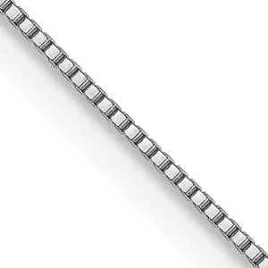 Leslie's 14K White Gold .5 mm Baby Box
