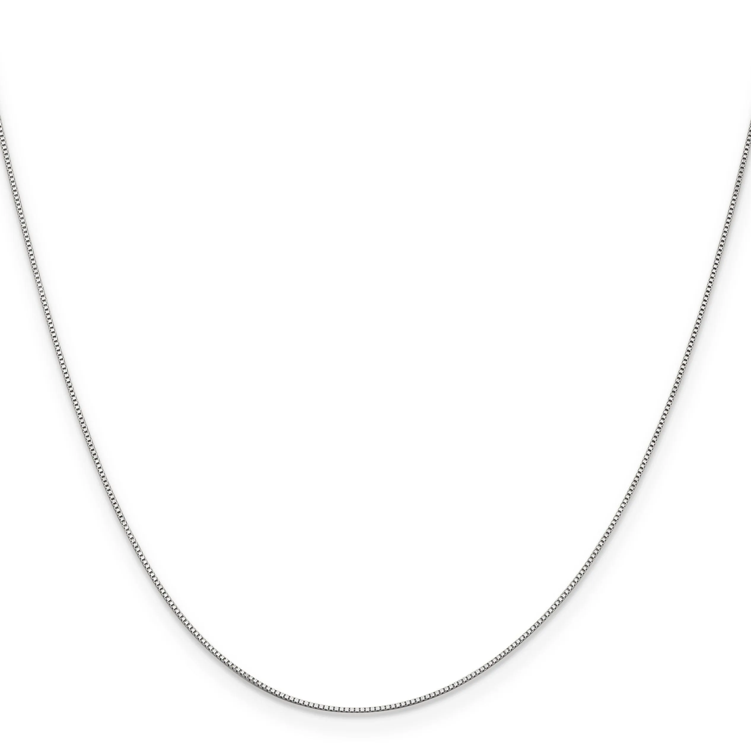 Leslie's 14K White Gold .5 mm Baby Box