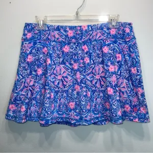 LILLY PULITZER Aila Luxletic Skort Skirt Pink Blue Size Large