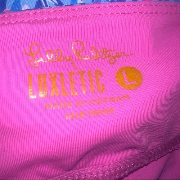 LILLY PULITZER Aila Luxletic Skort Skirt Pink Blue Size Large