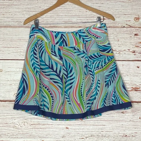 Lilly Pulitzer Silk Print Mini Skirt Sz 2