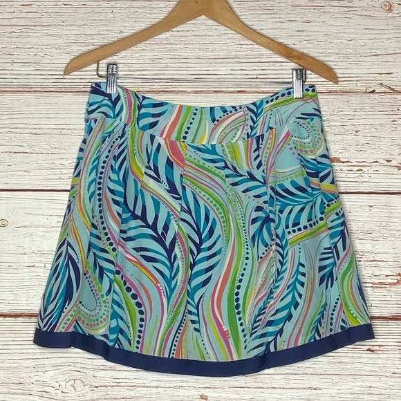 Lilly Pulitzer Silk Print Mini Skirt Sz 2