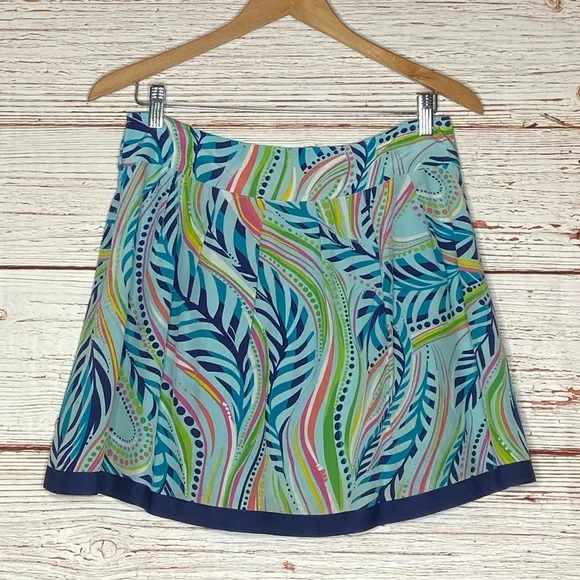 Lilly Pulitzer Silk Print Mini Skirt Sz 2