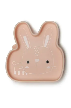 Loulou Lollipop - Born to be Wild Silicone Snack Suction Plate - Bunny
