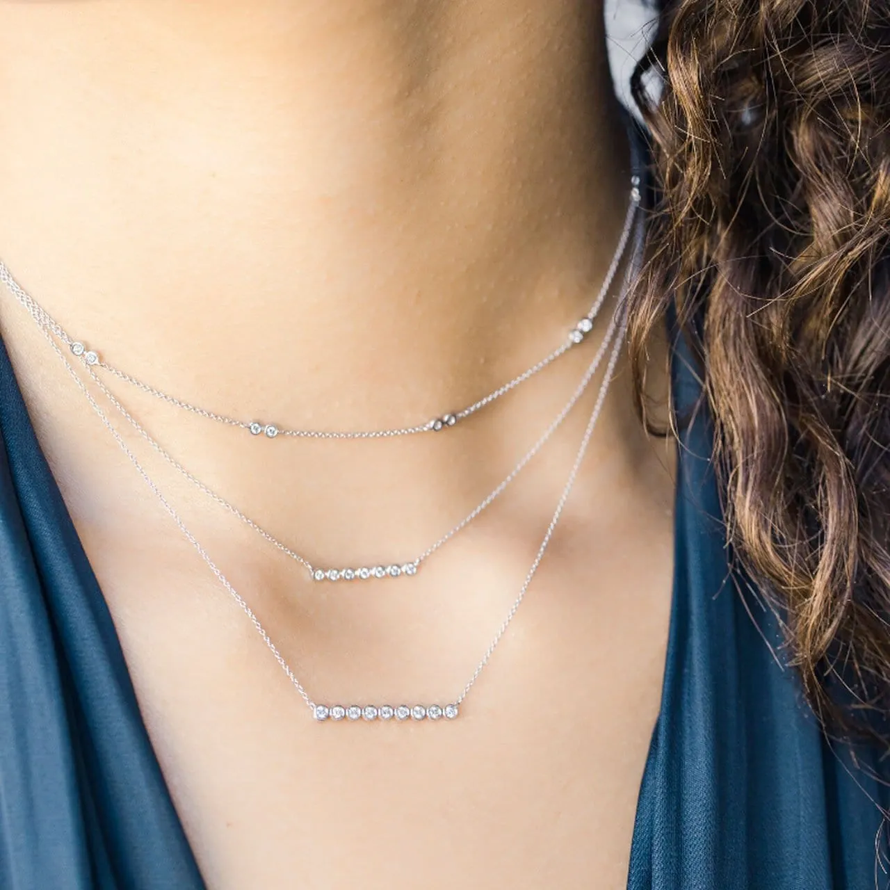 Lulu Jack Bezel Bar Necklace